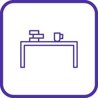 Unique Study Desk Vector Icon