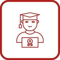 Unique Student Holding Degree Vector Icon