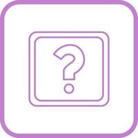 Unique Question Mark Vector Icon