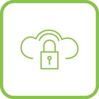 Secure Cloud Vector Icon