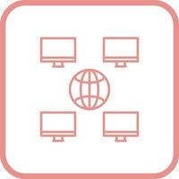 Unique Company Network Vector Icon