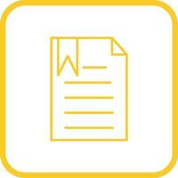 Unique Bookmarked Document Vector Icon