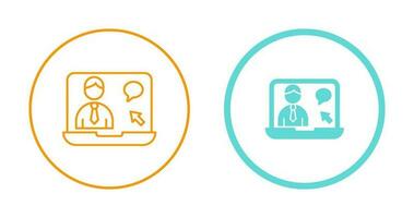 Online Interview Vector Icon