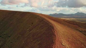 Flight over the extinct volcanoes of the island of Fuerteventura. video