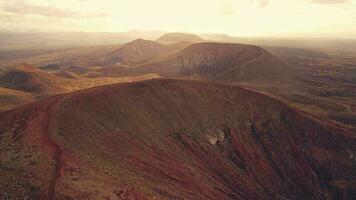 Mountain landscapes of the Canary Islands, flying over volcanoes. video