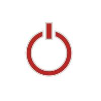 On, off power icon. Energy switch symbol. Circle button with flat web icon on white background. vector