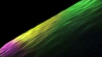 partículas línea ola antecedentes. video