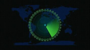 radar screen animated. video