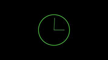 clock timer animated 4k. video