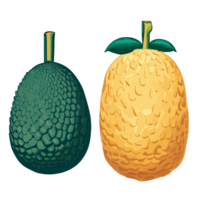 Jackfruit transparent background,Ai generative png