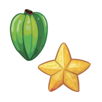 carambola transparente fondo generativo png