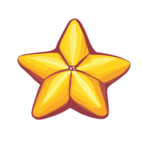 Carambola transparent background,Ai generative png