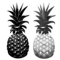 ananas transparant achtergrond, ai generatief png