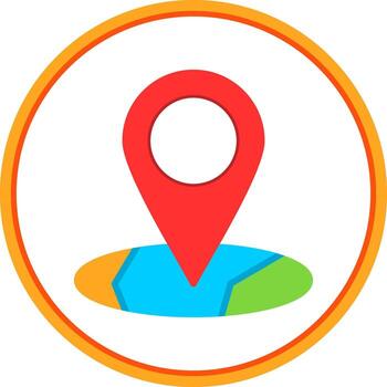 mapa puntero vector icono diseño