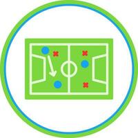 fútbol táctica bosquejo vector icono diseño