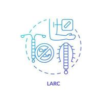 LARC blue gradient concept icon. Contraceptive method. Long lasting. Birth control. Family planning. Reproductive health abstract idea thin line illustration. Isolated outline drawing vector