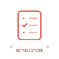 Survey pixel perfect color linear ui icon. Answer question. Experience share. Poll for customers. GUI, UX design. Outline isolated user interface pictogram. Editable stroke vector