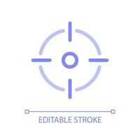 Personal aim pixel perfect color linear ui icon. Focus on business target. Corporate goals reaching. GUI, UX design. Outline isolated user interface pictogram. Editable stroke vector