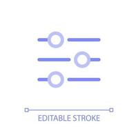 Filters button pixel perfect color linear ui icon. Choice options menu. Adjustment possibilities. GUI, UX design. Outline isolated user interface pictogram. Editable stroke vector