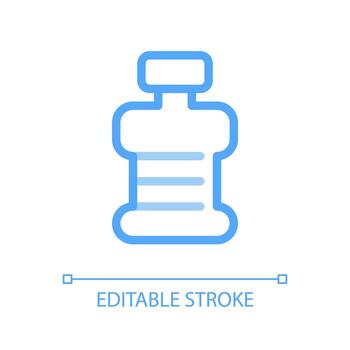 Fitness bottle pixel perfect color linear ui icon. Healthy and active lifestyle. Gym hydration. GUI, UX design. Outline isolated user interface pictogram. Editable stroke vector