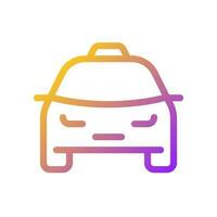 Taxi cab pixel perfect gradient linear ui icon. Order transport online. Digital service for passengers. Line color user interface symbol. Modern style pictogram. Vector isolated outline illustration