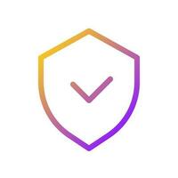 ciber seguridad píxel Perfecto degradado lineal ui icono. antivirus programa para dispositivo. la seguridad en Internet. línea color usuario interfaz símbolo. moderno estilo pictograma. vector aislado contorno ilustración