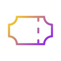 Ticket booking pixel perfect gradient linear ui icon. Voucher for customer. Passenger and event pass. Line color user interface symbol. Modern style pictogram. Vector isolated outline illustration