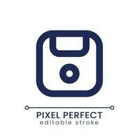 Save pixel perfect linear ui icon. Progress store. Keep work changes. Record information. Memory device. GUI, UX design. Outline isolated user interface element for app and web. Editable stroke vector