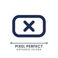 Remove background pixel perfect linear ui icon. Unwanted subject in footage. Video editor online. GUI, UX design. Outline isolated user interface element for app and web. Editable stroke vector