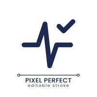 Heartbeat animation effect applying pixel perfect linear ui icon. Added editing feature. Video software tool. GUI, UX design. Outline isolated user interface element for app and web. Editable stroke vector