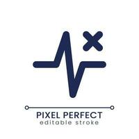 Removed pulse animation pixel perfect linear ui icon. Delete heartbeat effect from footage. Video editor tool. GUI, UX design. Outline isolated user interface element for app and web. Editable stroke vector