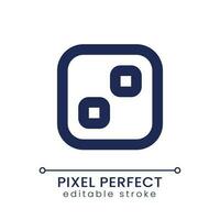 Pixelated transition effect linear ui icon. Filmmaking technology. Professional video software. GUI, UX design. Outline isolated user interface element for app and web. Editable stroke vector