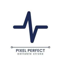 Heartbeat animation effect pixel perfect linear ui icon. Video editing feature. Repeating pulse. GUI, UX design. Outline isolated user interface element for app and web. Editable stroke vector