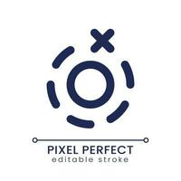 Remove breathe animation pixel perfect linear ui icon. Video effects editor. Footage setting. Turn off. GUI, UX design. Outline isolated user interface element for app and web. Editable stroke vector