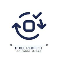 Applying spin motion effect pixel perfect linear ui icon. Added video transition. Film editing tool. GUI, UX design. Outline isolated user interface element for app and web. Editable stroke vector