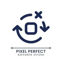 Remove spinning effect pixel perfect linear ui icon. Delete circular motion. Footage editing. Video transition. GUI, UX design. Outline isolated user interface element for app and web. Editable stroke vector