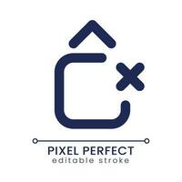 Remove jump animation effect pixel perfect linear ui icon. Delete vertical movement from video. GUI, UX design. Outline isolated user interface element for app and web. Editable stroke vector