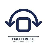 Wobble animation pixel perfect linear ui icon. Video effects editor. Camera shake. Post-production feature. GUI, UX design. Outline isolated user interface element for app and web. Editable stroke vector