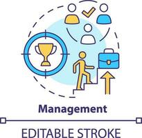 Management concept icon. Factor that affect workplace culture abstract idea thin line illustration. Career growth progress. Isolated outline drawing. Editable stroke vector