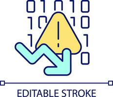 Code errors RGB color icon. Software development and engineering. Debugging. Programming. Isolated vector illustration. Simple filled line drawing. Editable stroke
