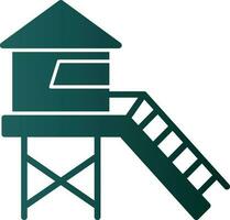 Lifeguard tower Vector Icon Design