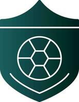 Soccer ball on a shield Vector Icon Design