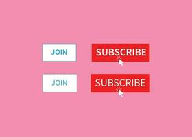 Subscribe and join Button Vector icon.