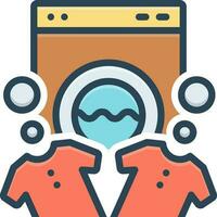 color icon for launderette vector