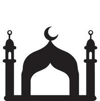 Mosque Vector Icon single, Masjid Vector Icon Illustration