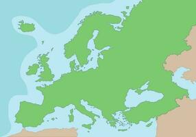 Physical map of Europe Vector Illustration