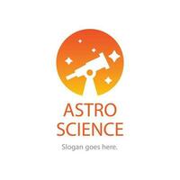 gradient science logo design template vector