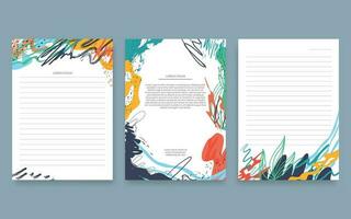 abstract templates for poster, greeting and business card, invitation, flyer, banner, brochure, email header, and page cover vector