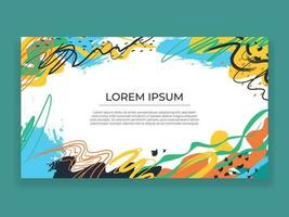 Abstract business card template. Modern corporate stationery id layout with contemporary art vector