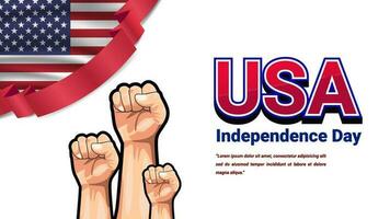 America independencia día obra de arte vector ilustración diseño